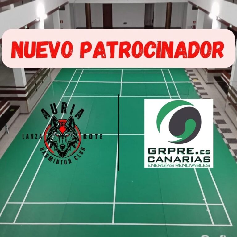 GRPRE Canarias, nuevo patrocinador de Auria Bádminton Club