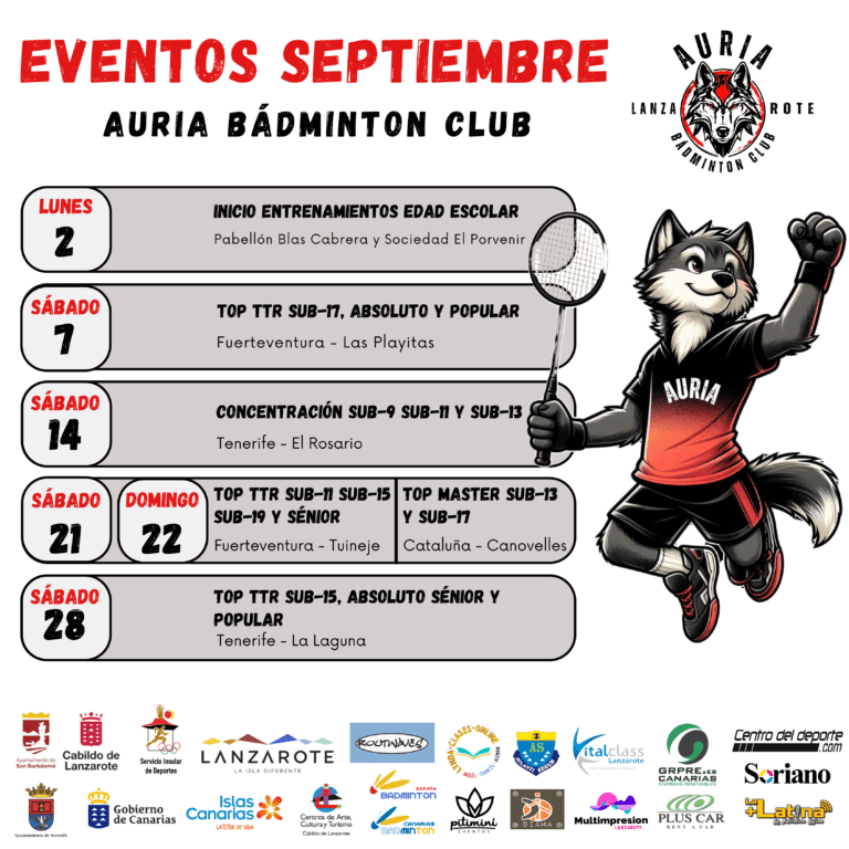 Intenso inicio de temporada para el Club Deportivo Auria Bádminton Club